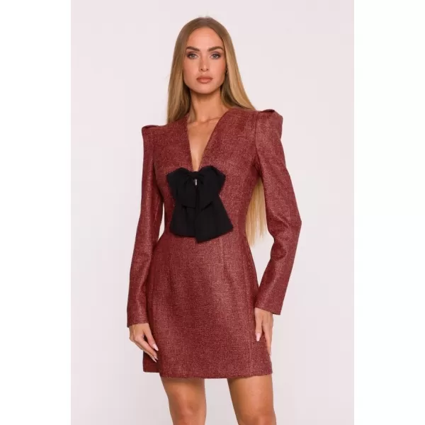  Dámské šaty MOE M869 MAROON 