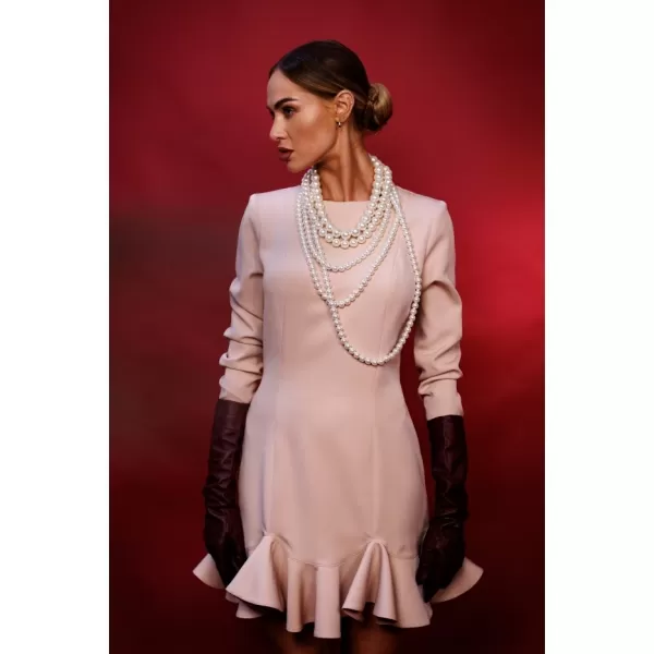  Dámské šaty MOE M880 BEIGE 