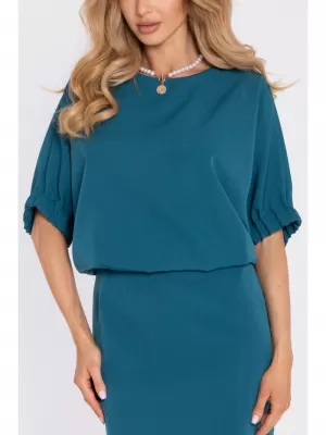 Dámské šaty MOE M904 OCEAN BLUE