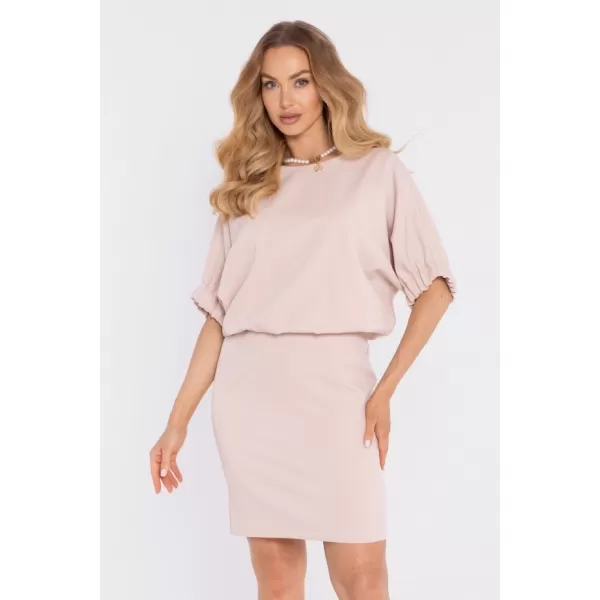  Dámské šaty MOE M904 LIGHT BEIGE 