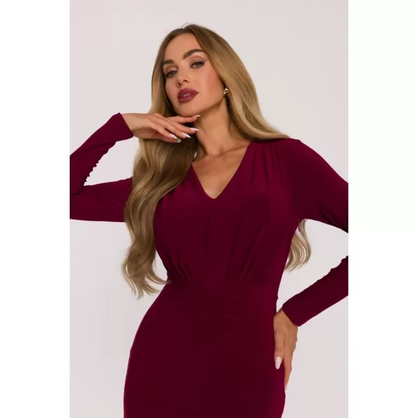  Dámské šaty MOE M891 MAROON 