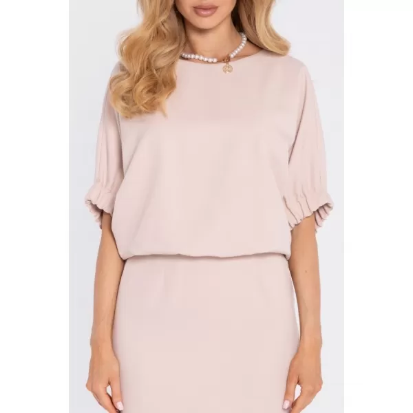  Dámské šaty MOE M904 LIGHT BEIGE 