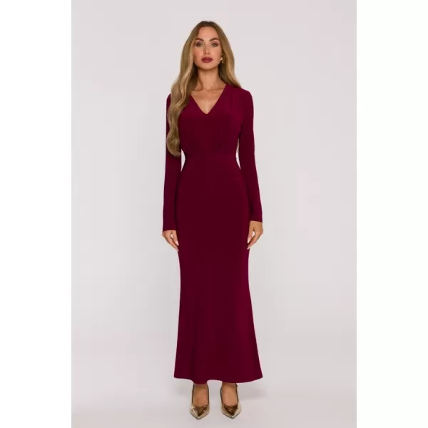  Dámské šaty MOE M891 MAROON 
