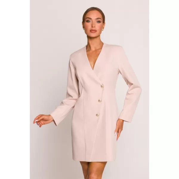  Dámské šaty MOE M793 LIGHT BEIGE 