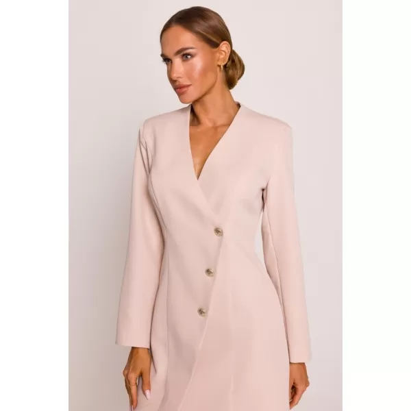  Dámské šaty MOE M793 LIGHT BEIGE 