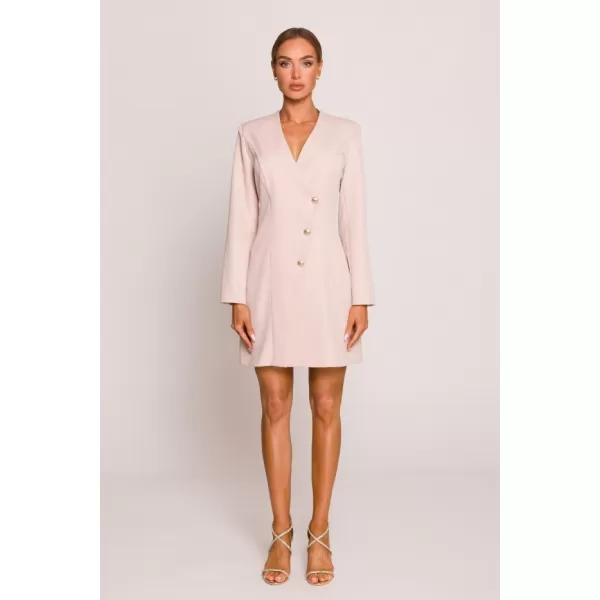  Dámské šaty MOE M793 LIGHT BEIGE 