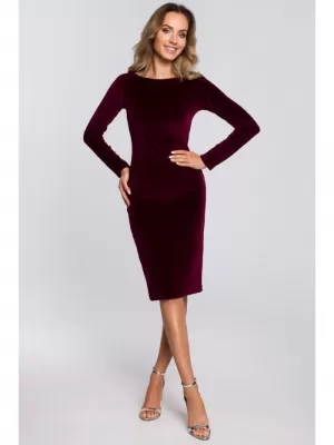 Dámské šaty MOE M565 MAROON