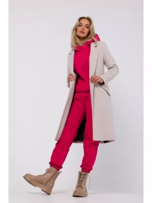 Dámský kabát MOE M758 BEIGE