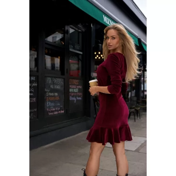  Dámské šaty MOE M765 MAROON 