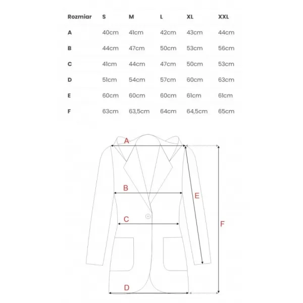  Dámské sako MOE M691 RED 