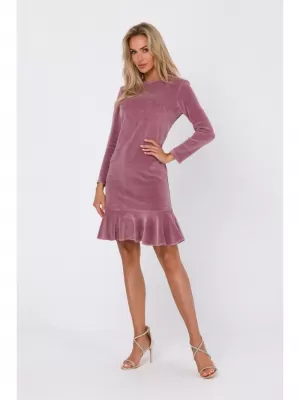 Dámské šaty MOE M765 CREPE PINK