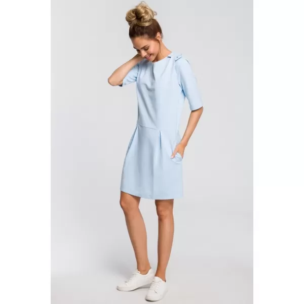  Dámské šaty MOE M422 LIGHT BLUE 