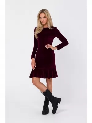 Dámské šaty MOE M765 MAROON