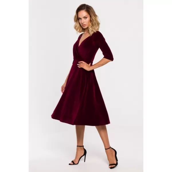  Dámské šaty MOE M645 MAROON 