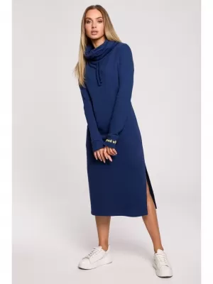 Dámské šaty MOE M622 DEEP BLUE