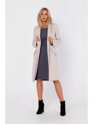 Dámský kabát MOE M758 BEIGE