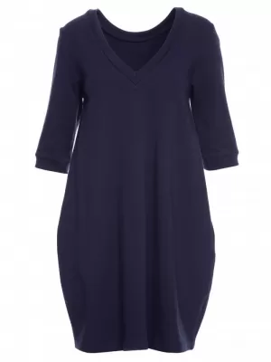 Dámské šaty MOE M417 NAVY BLUE