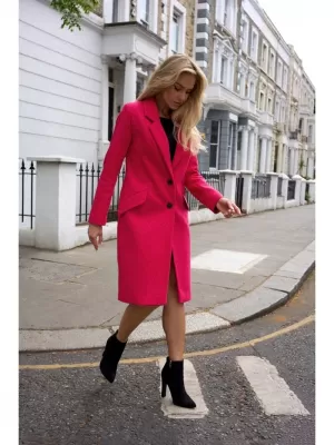 Dámský kabát MOE M758 FUCHSIA