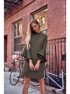 Dámské šaty MOE M698 KHAKI