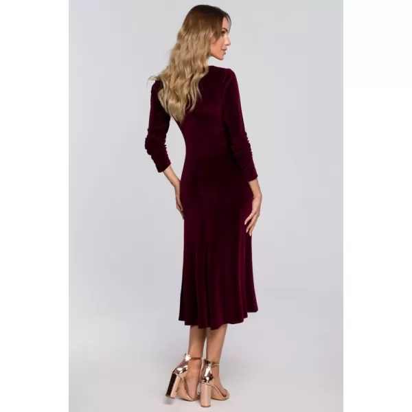  Dámské šaty MOE M557 MAROON 