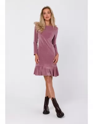 Dámské šaty MOE M765 CREPE PINK