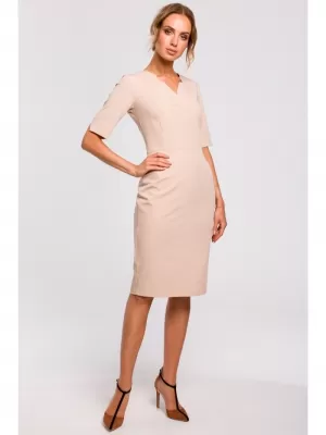 Dámské šaty MOE M455 BEIGE