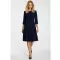 Dámské šaty MOE M336 NAVY BLUE