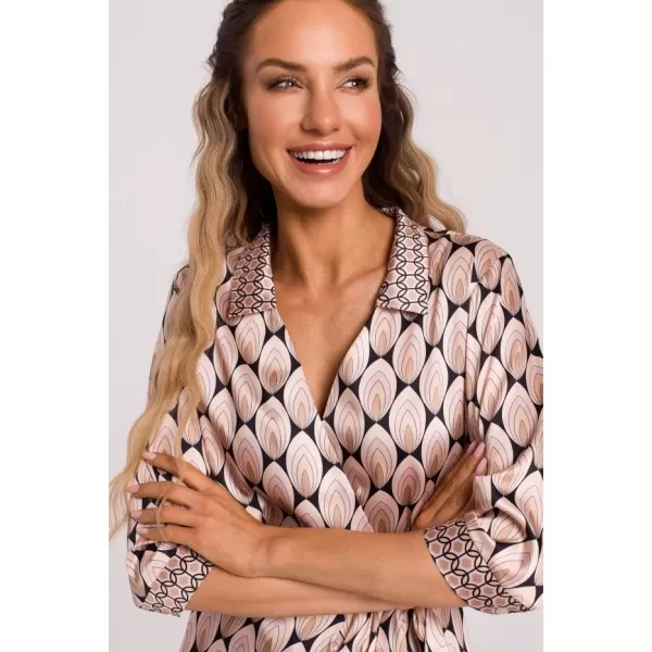  Dámské šaty MOE M668 BÉŽOVÁ 