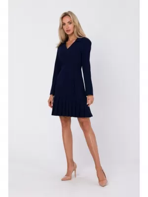 Dámské šaty MOE M752 NAVY BLUE
