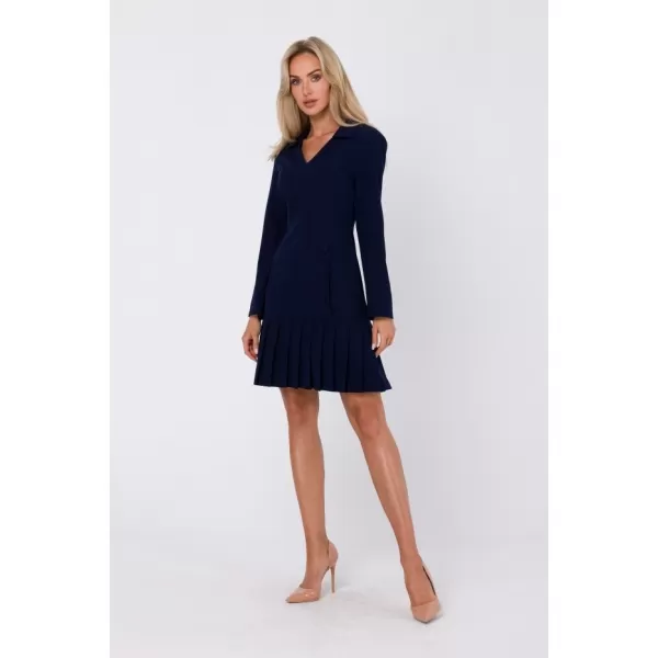  Dámské šaty MOE M752 NAVY BLUE 