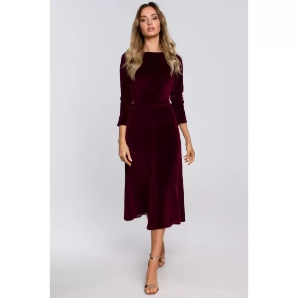  Dámské šaty MOE M557 MAROON 