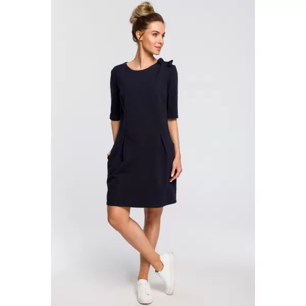  Dámské šaty MOE M422 NAVY BLUE 