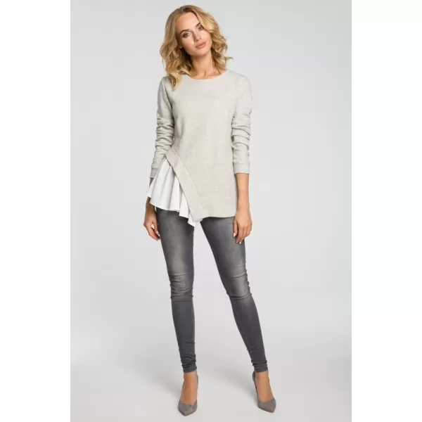 Dámská halenka MOE M333 LIGHT GREY 