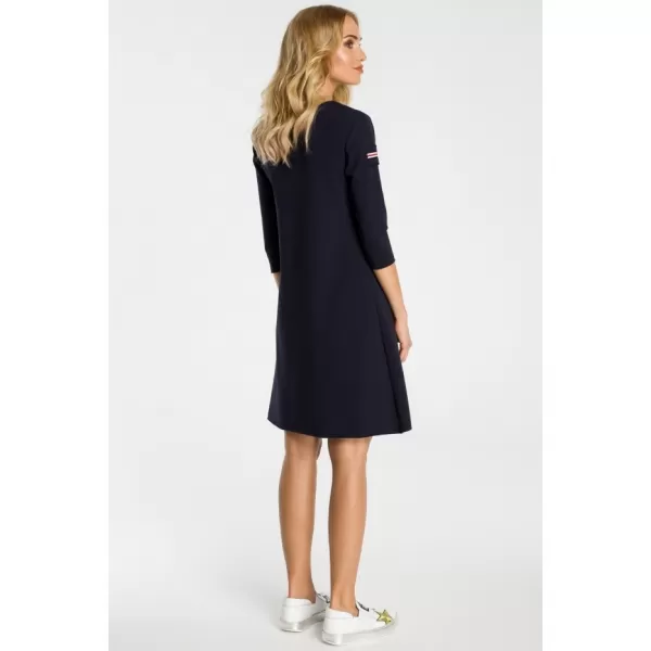  Dámské šaty MOE M343 NAVY BLUE 