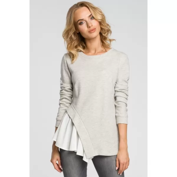  Dámská halenka MOE M333 LIGHT GREY 