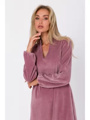 Dámské šaty MOE M767 CREPE PINK