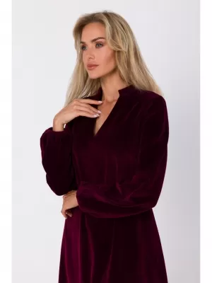 Dámské šaty MOE M767 MAROON