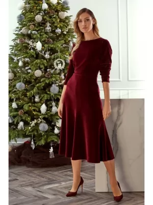 Dámské šaty MOE M557 MAROON