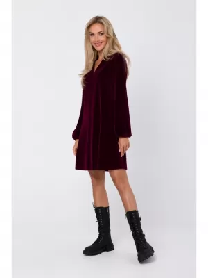 Dámské šaty MOE M767 MAROON