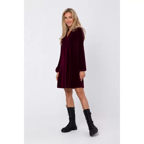  Dámské šaty MOE M767 MAROON 