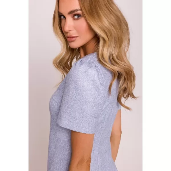 Dámské šaty MOE M855 LIGHT BLUE 