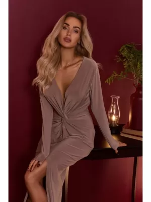 Dámské šaty MOE M840 BEIGE