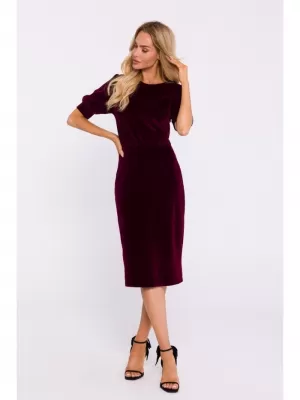 Dámské šaty MOE M827 MAROON