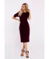 Dámské šaty MOE M827 MAROON