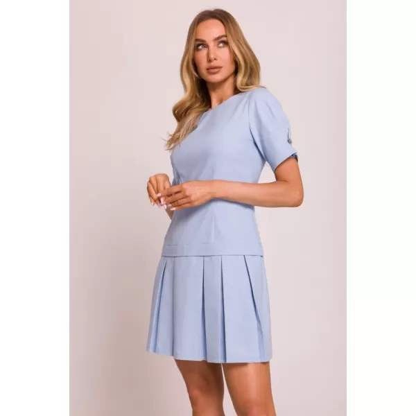  Dámské šaty MOE M842 LIGHT BLUE 