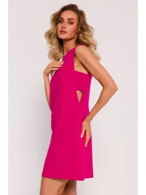 Dámské šaty MOE M778 FUCHSIA