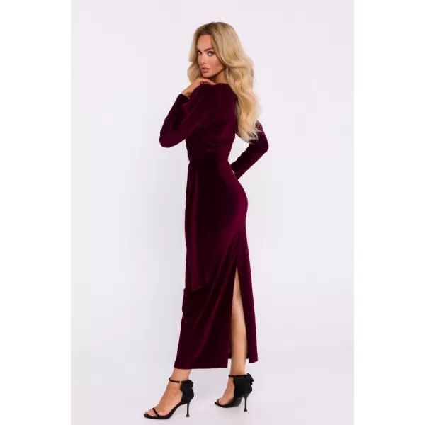  Dámské šaty MOE M828 MAROON 