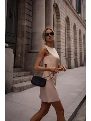 Dámské šaty MOE M778 BEIGE