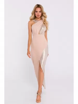 Dámské šaty MOE M835 BEIGE