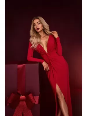 Dámské šaty MOE M840 RED